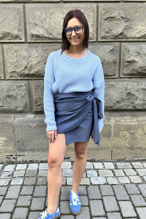 SWETER AMARA BŁĘKITNY 2