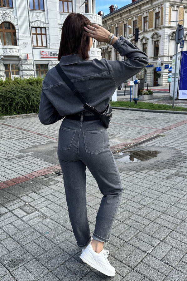 KOMBINEZON JEANSOWY GIGI SZARY 5