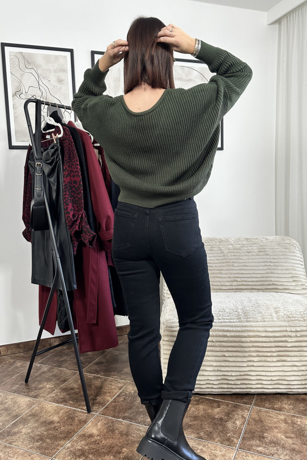 SPODNIE JEANSOWEJ MOM FIT CZARNE 2