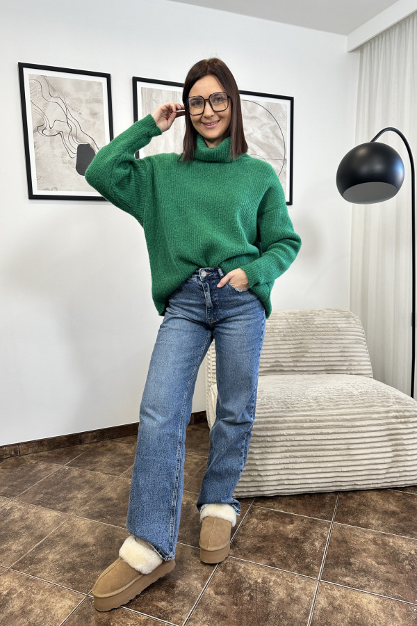 SPODNIE JEANSOWE WIDE LEG QUEEN HEARTS NIEBIESKIE 5