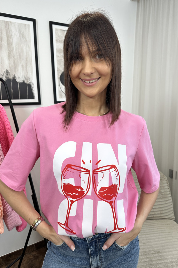 T-SHIRT CIN CIN RÓŻOWY 6