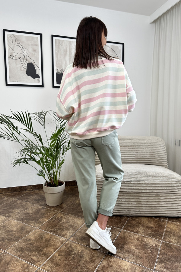 BLUZA TORI PASKI PASTELOWE 2