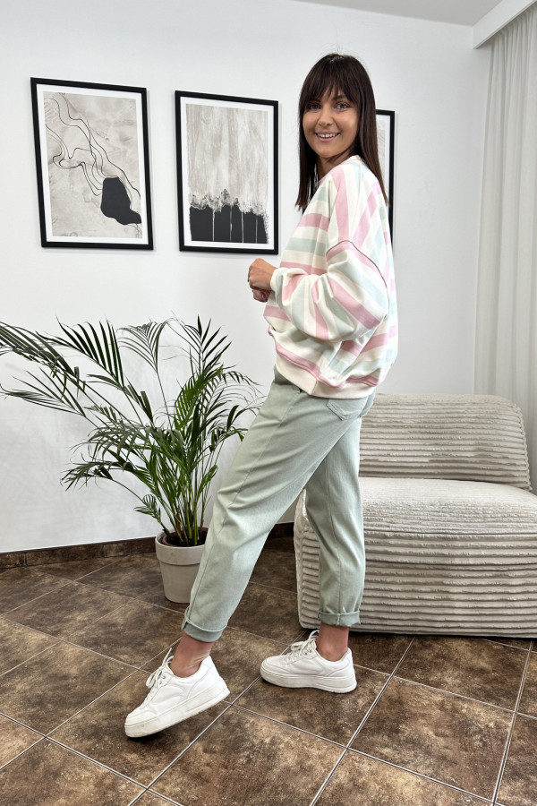 BLUZA TORI PASKI PASTELOWE 4