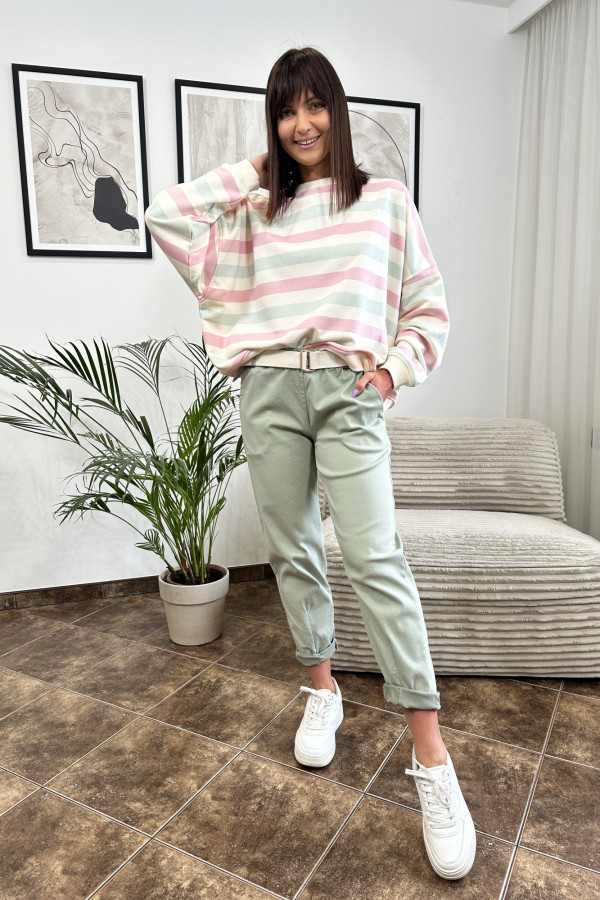 BLUZA TORI PASKI PASTELOWE 6