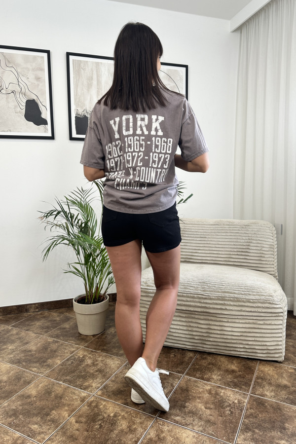 T-SHIRT BAWEŁNIANY 1968 BRĄZOWY 2