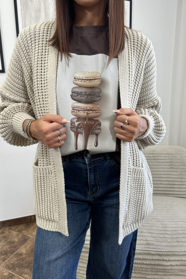 T-SHIRT MAKARONIKI BRĄZ 6