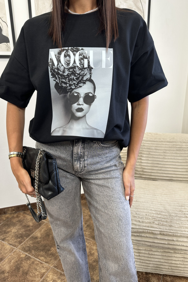 T-SHIRT VOGUE CZARNY 1