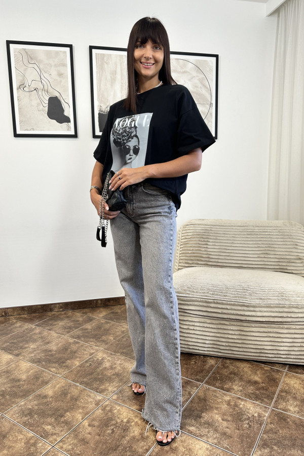 T-SHIRT VOGUE CZARNY 3