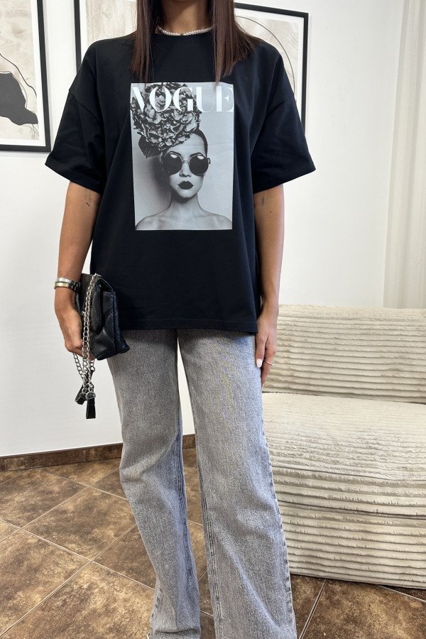 T-SHIRT VOGUE CZARNY 7