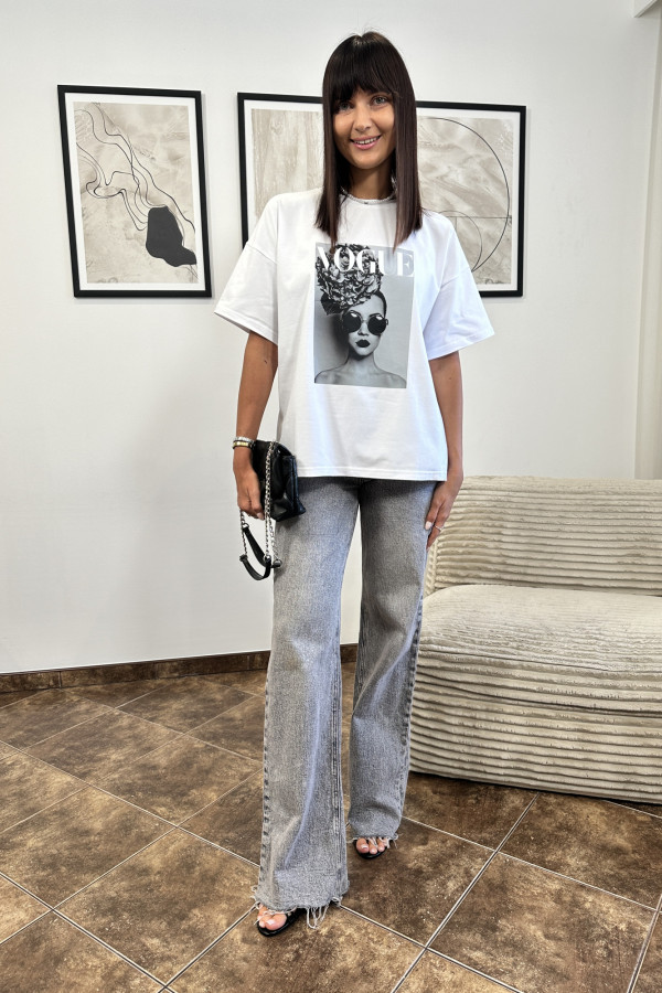 T-SHIRT VOGUE BIAŁY 1