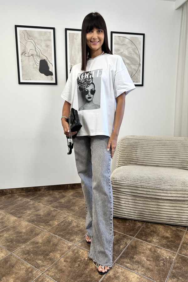 T-SHIRT VOGUE BIAŁY 2