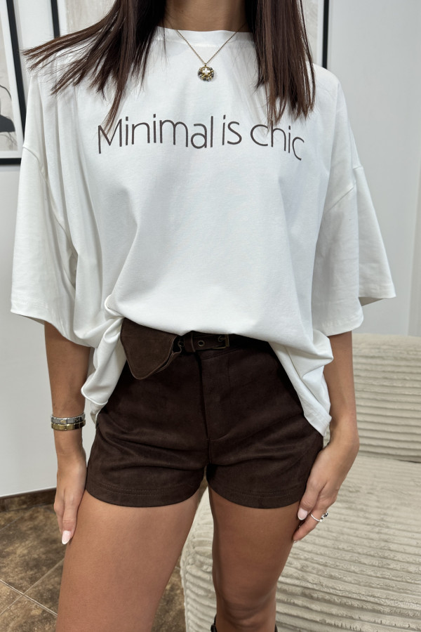 T-SHIRT MINIMAL IS CHIC ECRU