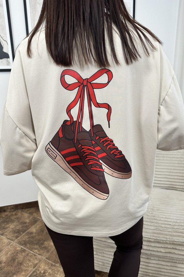 T-SHIRT OVERSIZE ECRU SNEAKERS 1