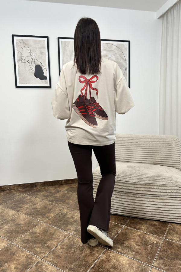 T-SHIRT OVERSIZE ECRU SNEAKERS 3