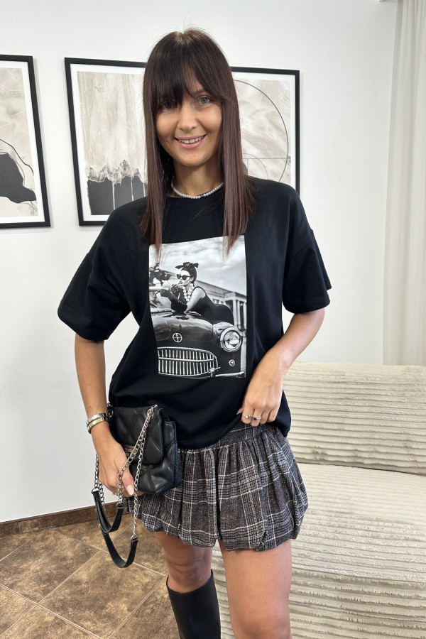 T-SHIRT ARTELIO CZARNY PERŁY 5