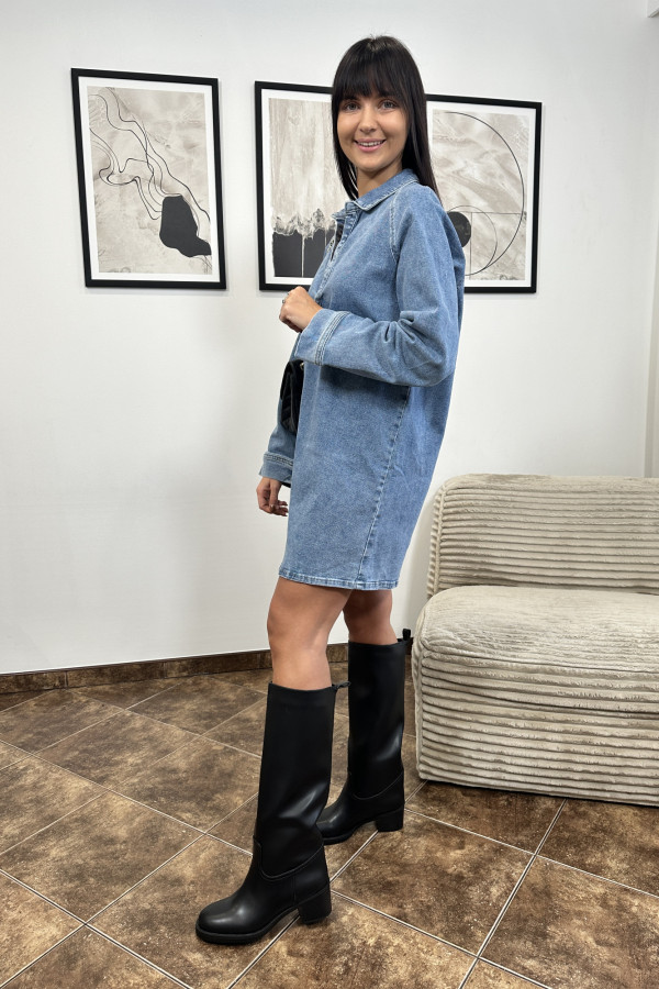 SUKIENKA JEANSOWA MERLE NIEBIESKA 4