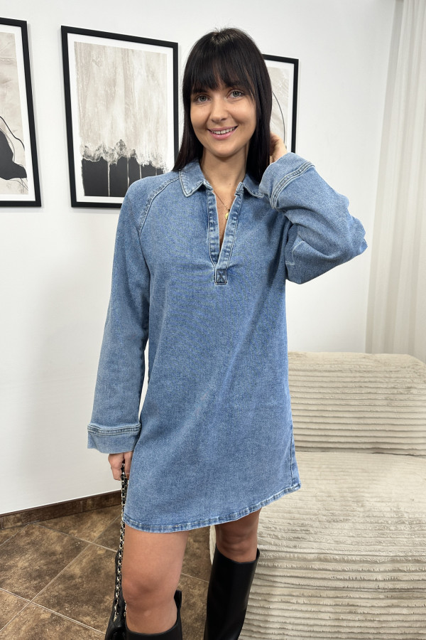 SUKIENKA JEANSOWA MERLE NIEBIESKA 6