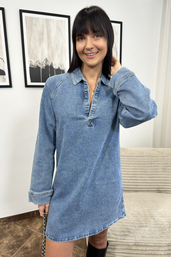 SUKIENKA JEANSOWA MERLE NIEBIESKA 8