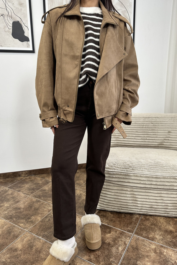 SPODNIE JEANSOWE KATE CZEKOLADA 7