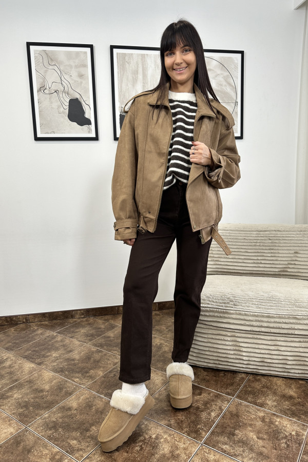 SPODNIE JEANSOWE KATE CZEKOLADA 8