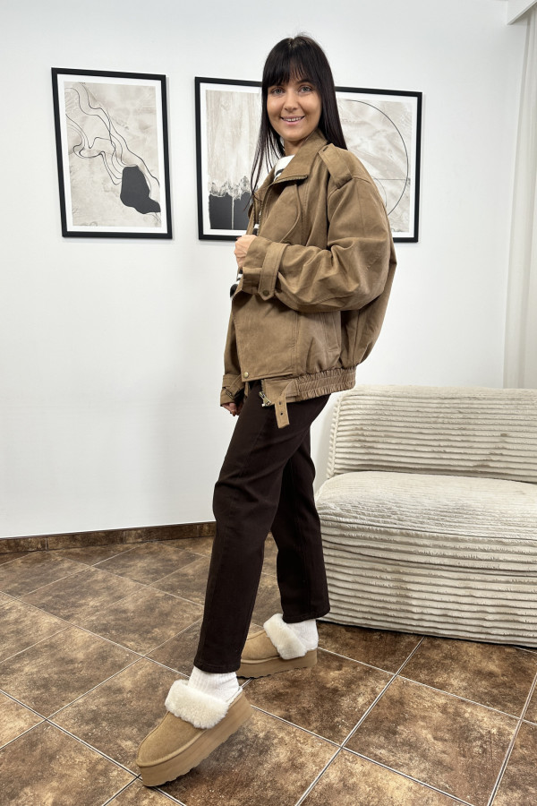 SPODNIE JEANSOWE KATE CZEKOLADA 10