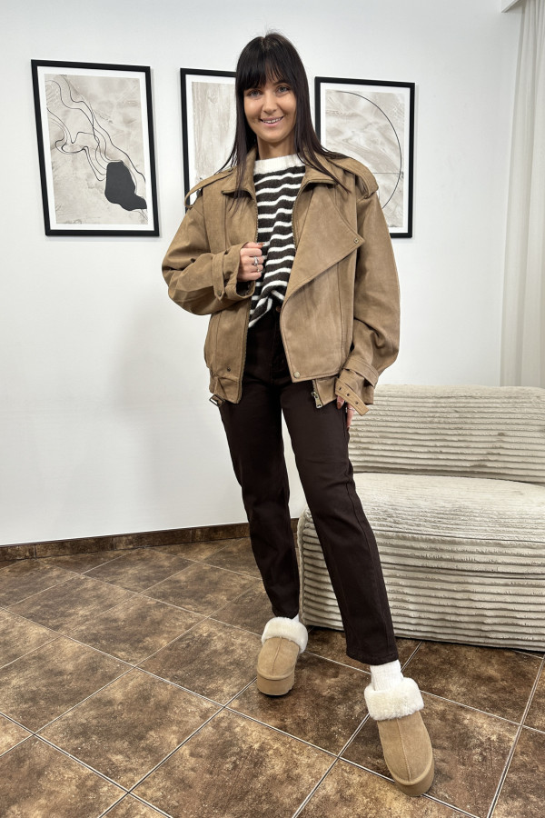 SPODNIE JEANSOWE KATE CZEKOLADA 12