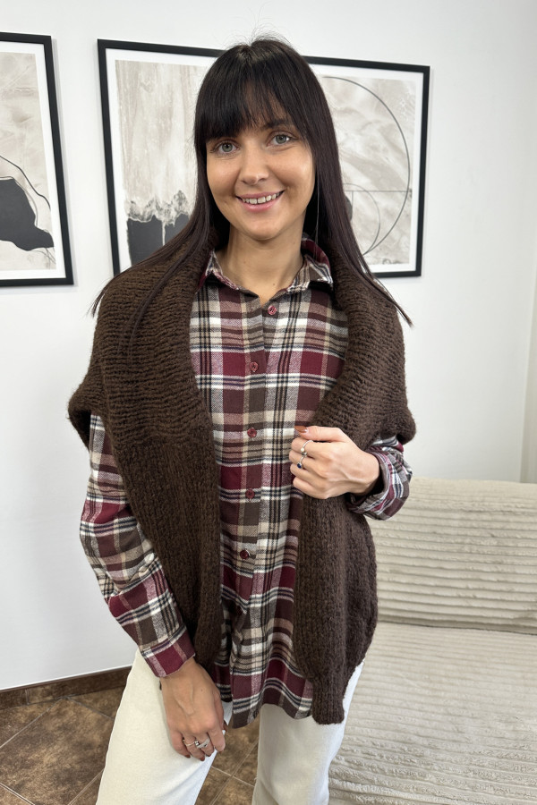 SWETER GINNY BRĄZOWY 1